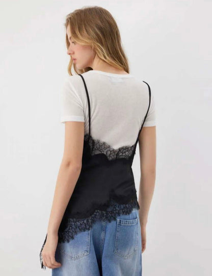 Dynamite black satin camisole top - Styledbyblazz