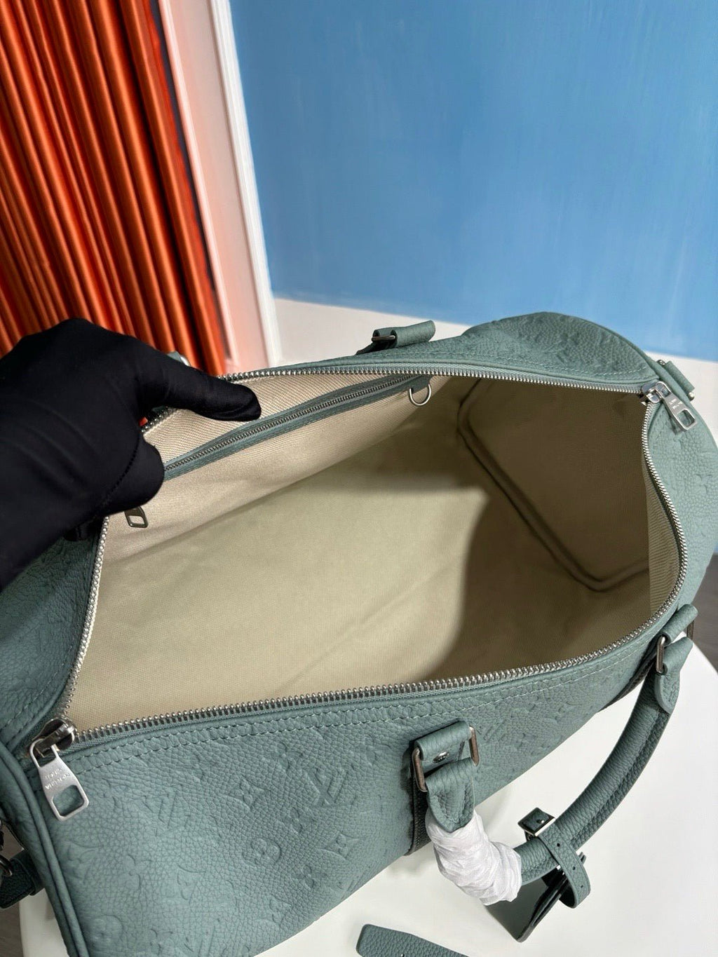 Louis Vuitton Abbesses Louis Vuitton LV Keepall 50 green leather new Dark green - Styledbyblazz