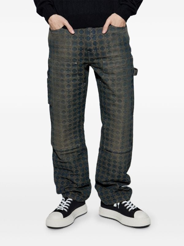 Quad Jacquard Carpenter Jeans - Styledbyblazz