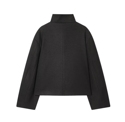 Ramona pea coat Jacket with Stand Collar - Styledbyblazz