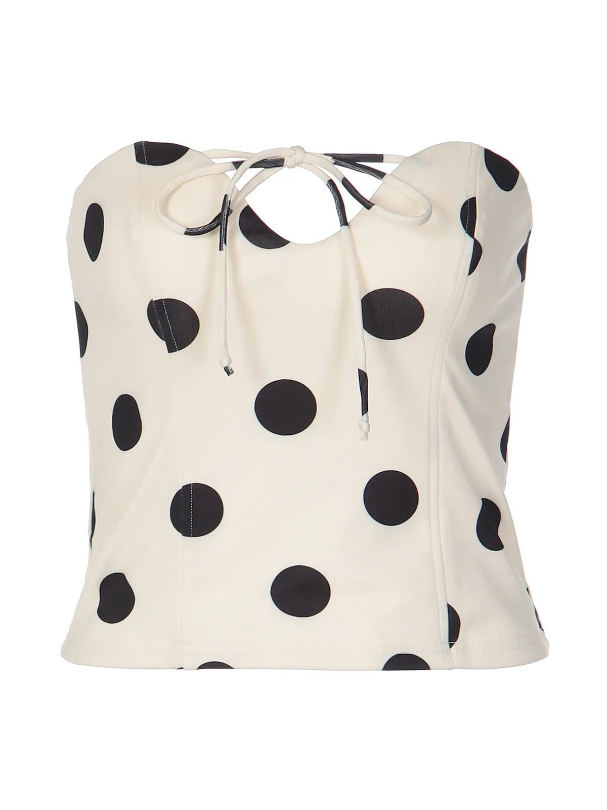 Sexy Polka Dot Strapless Tanks Tops - Styledbyblazz