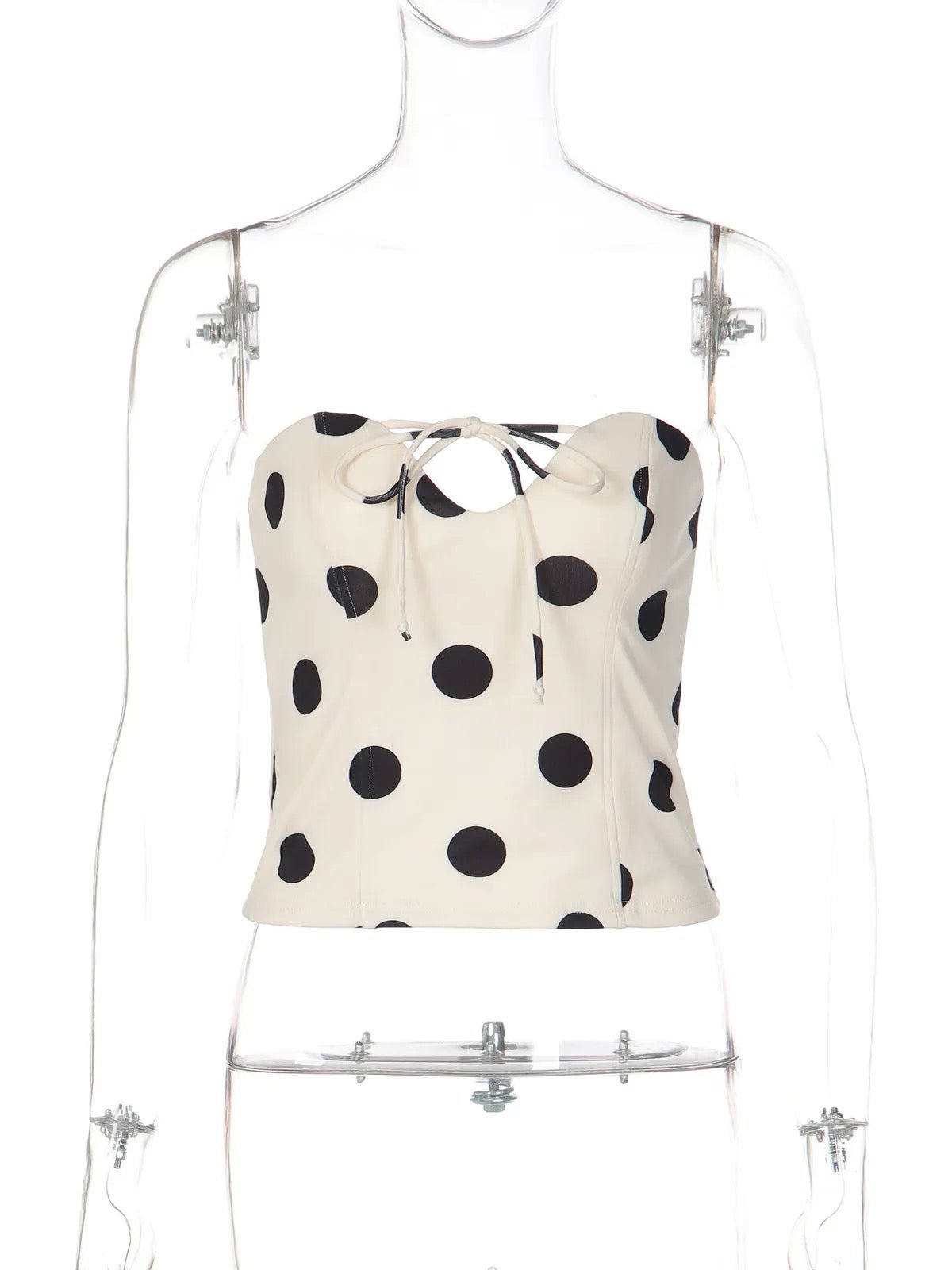 Sexy Polka Dot Strapless Tanks Tops - Styledbyblazz