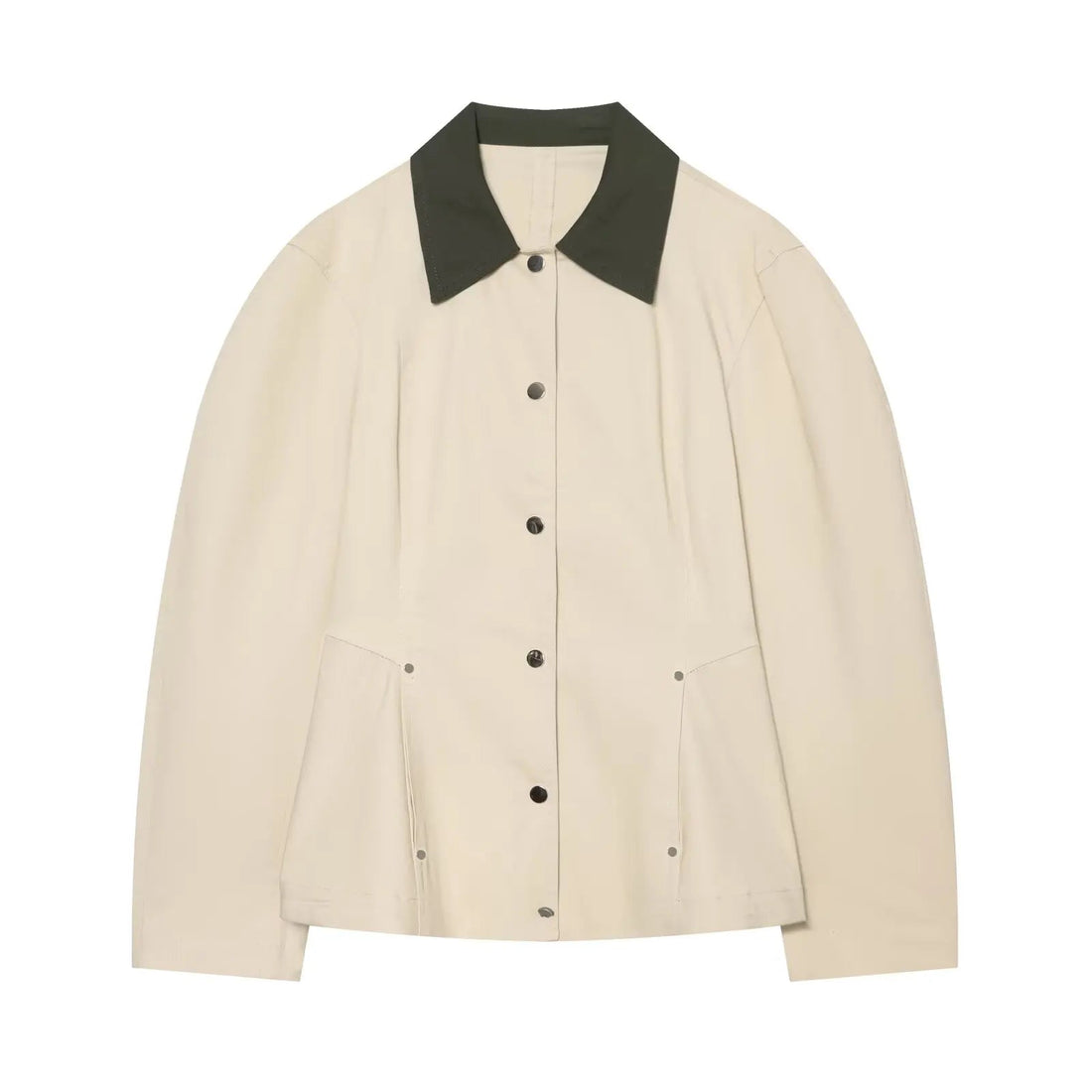 Versatile Color Block Collar Jacket Coat - Styledbyblazz