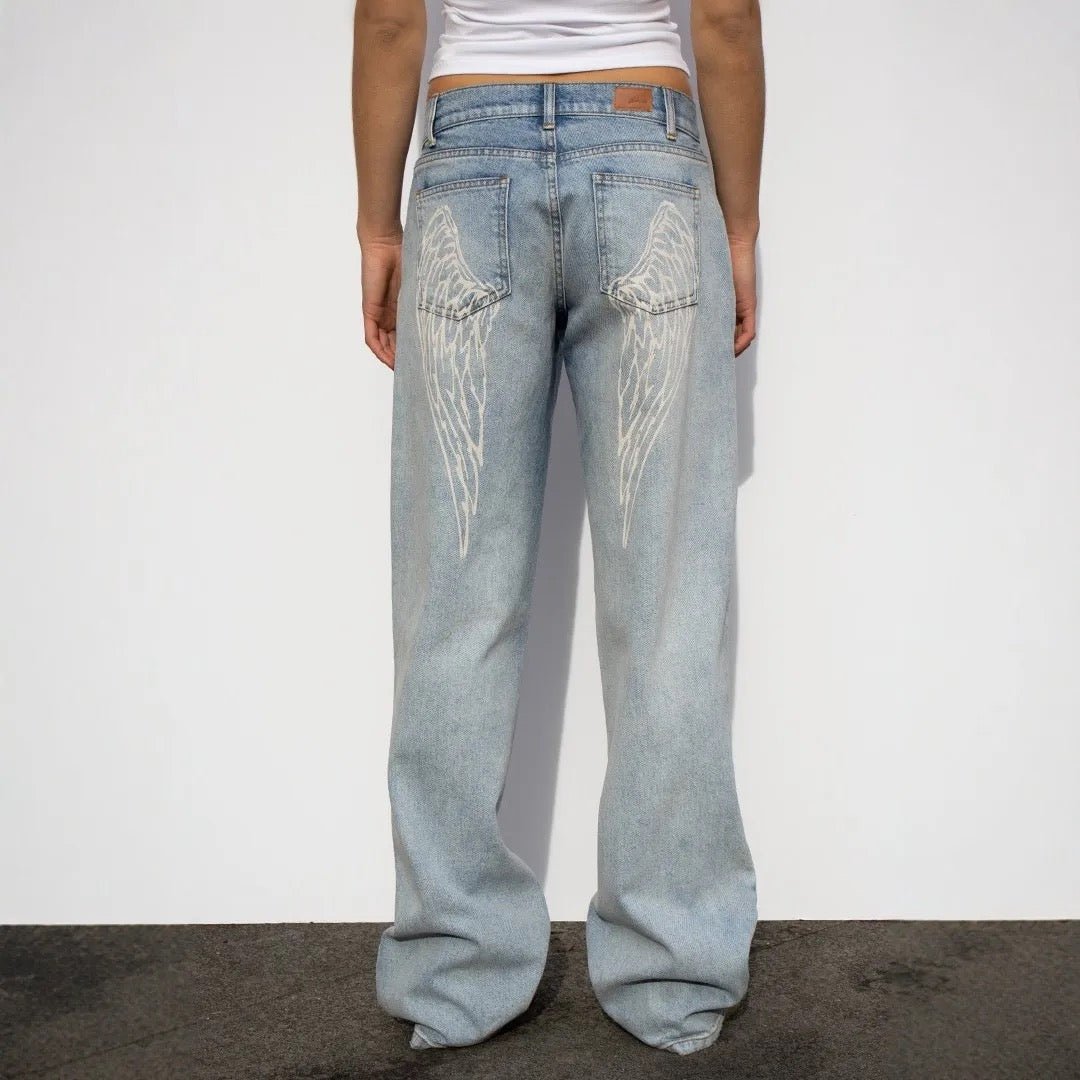 Washed High Waist Wide Leg Denim Jeans - Styledbyblazz